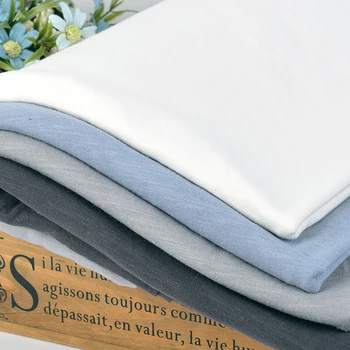32s Combed Cotton Slub Fabric Thin Jersey Sewing Cloth 140gsm For t Shirt And Cardigans Summer Can See Though 50*160cm K302631
32s Combed Cotton Slub Fabric Thin Jersey Sewing Cloth 140gsm For t Shirt And Cardigans Summer Can See Though 50*160cm K302631