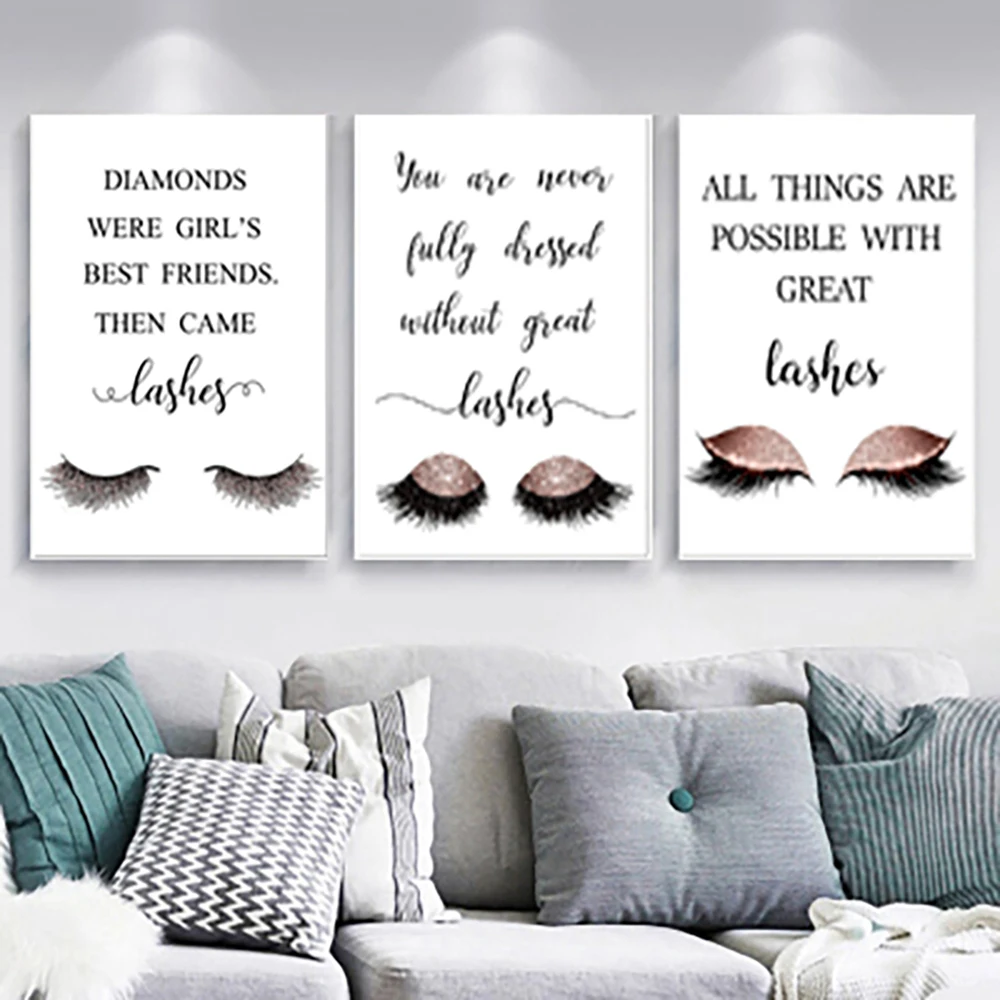 Modern eyelashes fashion canvas poster painting eyelashes decor painting NO picture frame makeup wall girl bedroom salon decor
Modern eyelashes fashion canvas poster painting eyelashes decor painting NO picture frame makeup wall girl bedroom salon decor