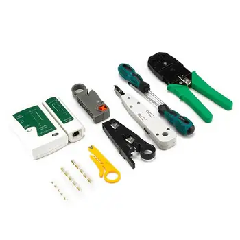 12pcs/set Network Repair Tool Set Cable Stripping/Pressing Line/Tangent Pliers Three Functions Stripping Tangential Pressing
12pcs/set Network Repair Tool Set Cable Stripping/Pressing Line/Tangent Pliers Three Functions Stripping Tangential Pressing