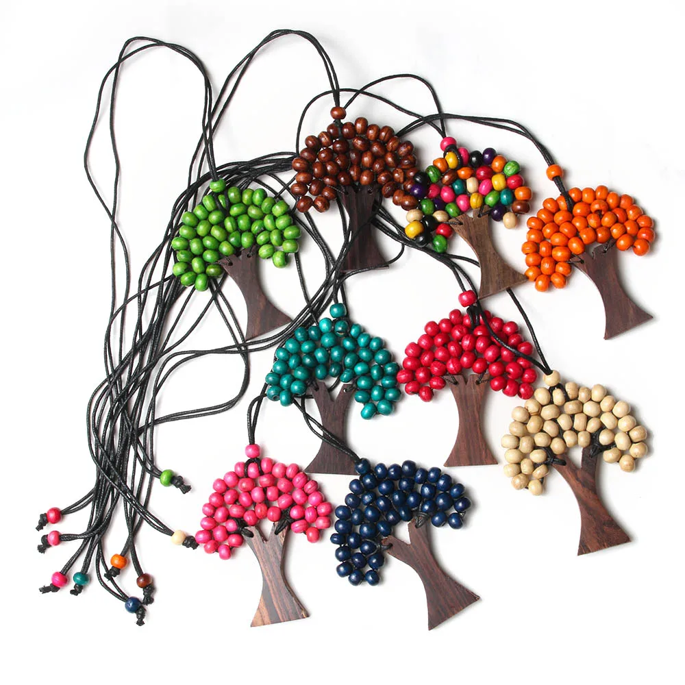 1PC Bohemia Wooden Ethnic Life Tree Pendant Rainbow Handmade Beads Long Christmas Tree Cross Necklaces Jewelry Gift
1PC Bohemia Wooden Ethnic Life Tree Pendant Rainbow Handmade Beads Long Christmas Tree Cross Necklaces Jewelry Gift