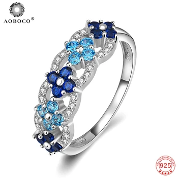 Ring 925 Sterling Silver Bule AAA CZ Ring Flower Shaped Rings For Women Fine Crysatl Jewellery Summer Flower Ring Silver 925
Ring 925 Sterling Silver Bule AAA CZ Ring Flower Shaped Rings For Women Fine Crysatl Jewellery Summer Flower Ring Silver 925