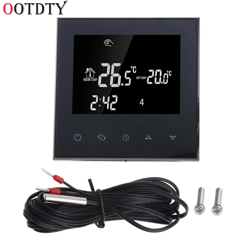 OOTDTY Thermoregulator Touch Screen Heating Thermostat for Warm Floor -Water- Electric Heating System Thermostat
OOTDTY Thermoregulator Touch Screen Heating Thermostat for Warm Floor -Water- Electric Heating System Thermostat