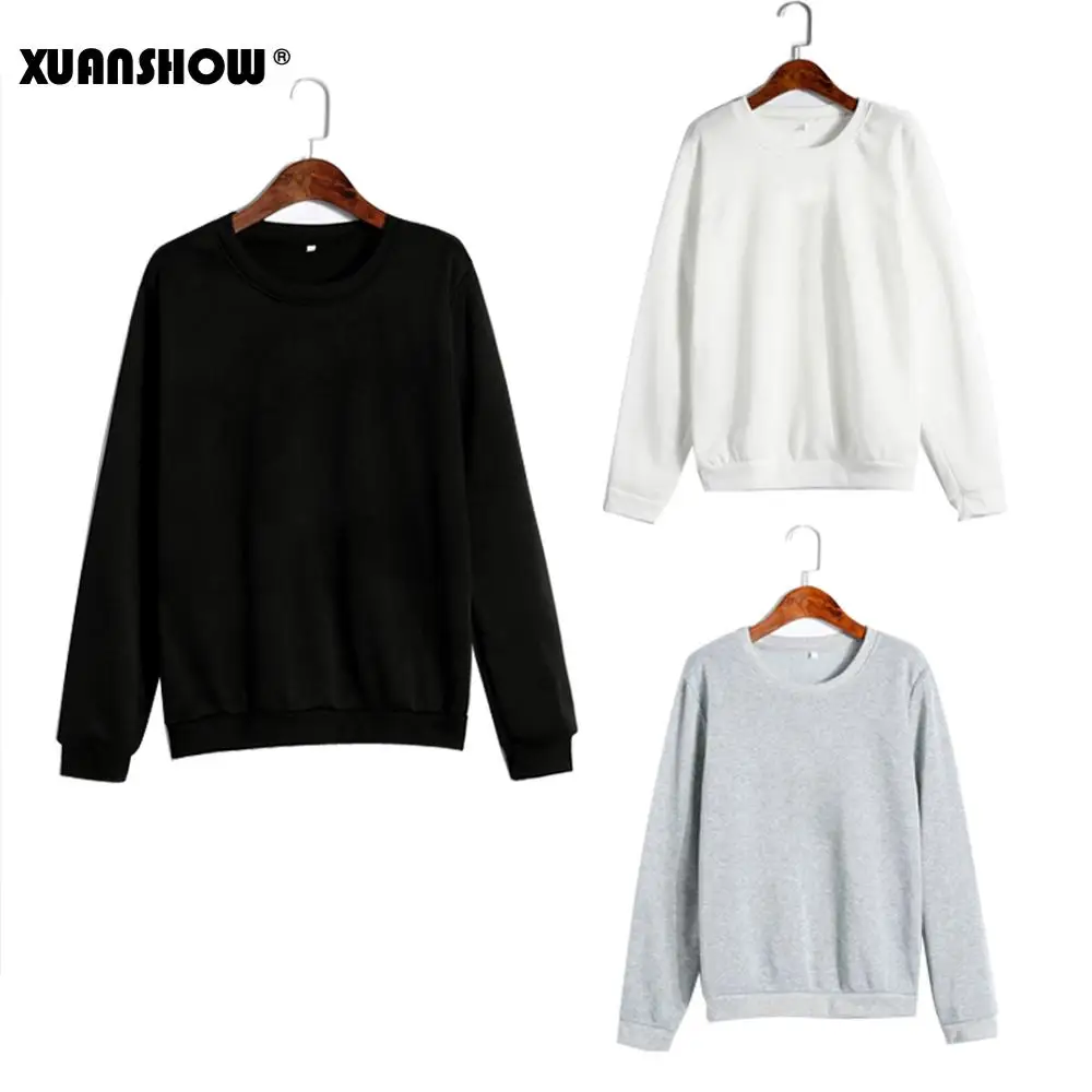 XUANSHOW Casual Unisex Sold Color Clothes Fleece Long Sleeve Man Woman Pullover Bluzy Moletom Feminino Inverno S-5XL
XUANSHOW Casual Unisex Sold Color Clothes Fleece Long Sleeve Man Woman Pullover Bluzy Moletom Feminino Inverno S-5XL