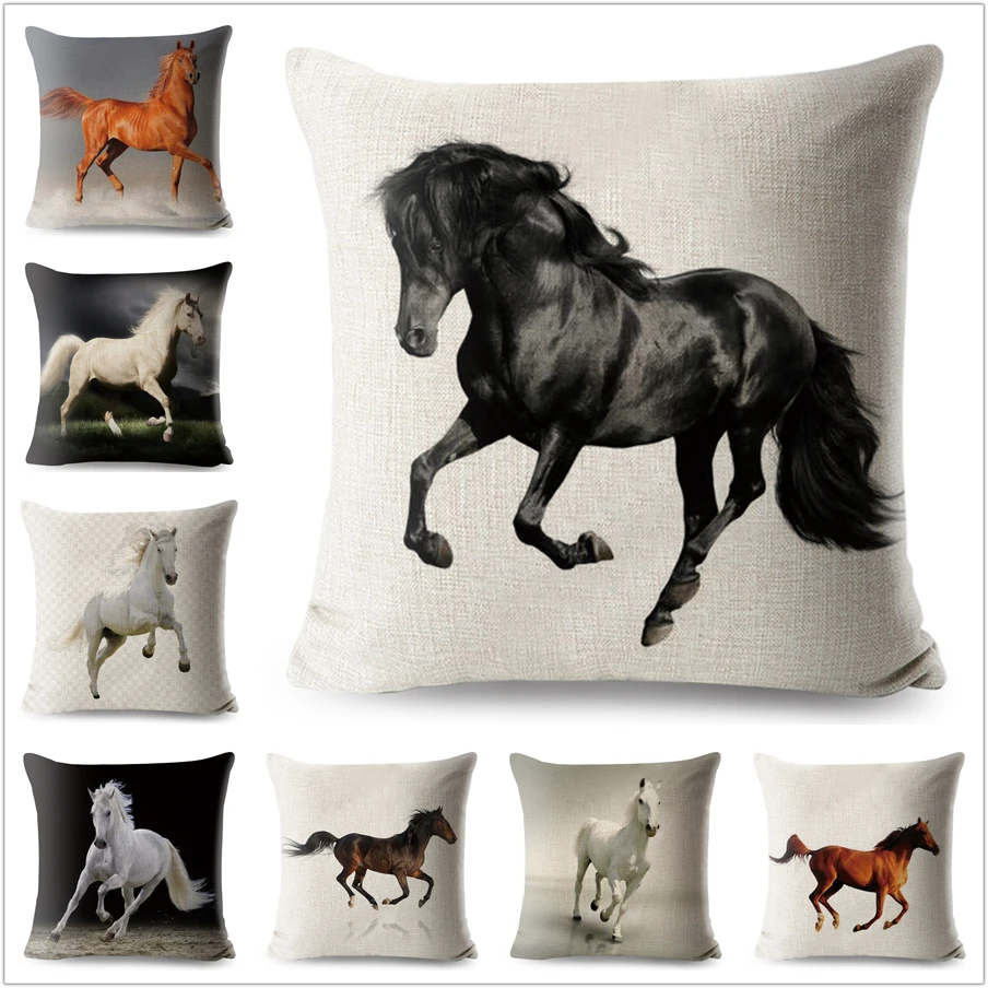 Cotton Linen Running Horse Cushion Cover Wild Animals Pillowcase Office Chair Waist Cushion Case 45x45cm Home Decor
Cotton Linen Running Horse Cushion Cover Wild Animals Pillowcase Office Chair Waist Cushion Case 45x45cm Home Decor