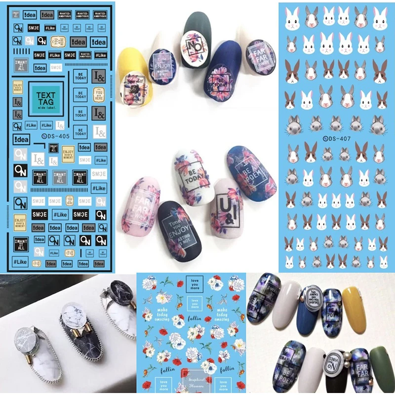 1 Sheet Rabbit Flower Stickers 3D Nail Stickers Image Transfer Decal Adhesive Nail Art Decorations
1 Sheet Rabbit Flower Stickers 3D Nail Stickers Image Transfer Decal Adhesive Nail Art Decorations