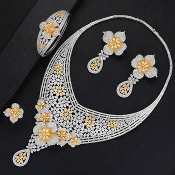 SisCathy Trendy Cubic Zirconia Big Statement Flower Women Jewelry Sets Luxury Wedding Party Indian Bridal Jewelry Sets 2019 New
SisCathy Trendy Cubic Zirconia Big Statement Flower Women Jewelry Sets Luxury Wedding Party Indian Bridal Jewelry Sets 2019 New