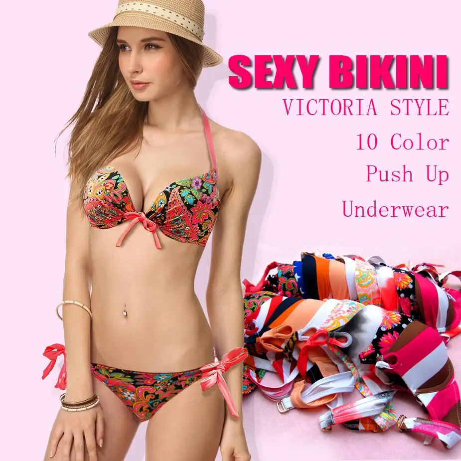 Bikinis Women New 2019 Swimsuit Women Vintage Swimwear Brand Biquini Push Up Swim Suit Underwire USA
Bikinis Women New 2019 Swimsuit Women Vintage Swimwear Brand Biquini Push Up Swim Suit Underwire USA