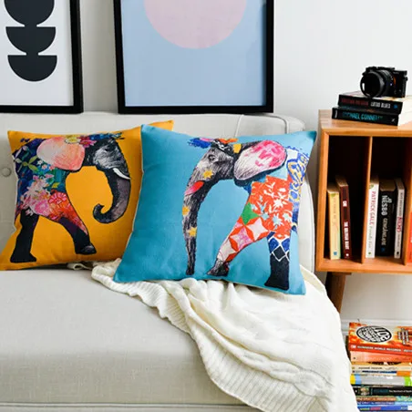 Coloring Cushion Cover Pillow case Cotton Linen 45x45cm For Home Decorative Elephant Floral
Coloring Cushion Cover Pillow case Cotton Linen 45x45cm For Home Decorative Elephant Floral
