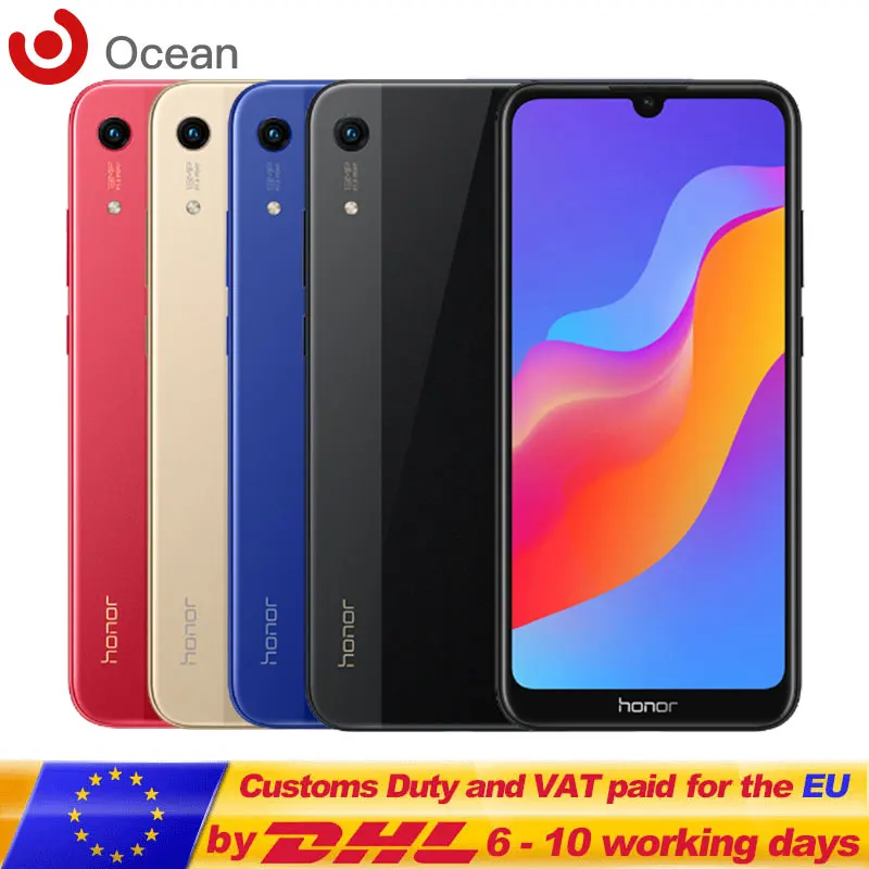 Original Honor 8A Smartphone MT6765 3GB RAM 32GB 64GB ROM Android 9.0 Octa Core 6.09 Inch Screen 2 Cameras 3020 mAh 3 Card Slots
Original Honor 8A Smartphone MT6765 3GB RAM 32GB 64GB ROM Android 9.0 Octa Core 6.09 Inch Screen 2 Cameras 3020 mAh 3 Card Slots