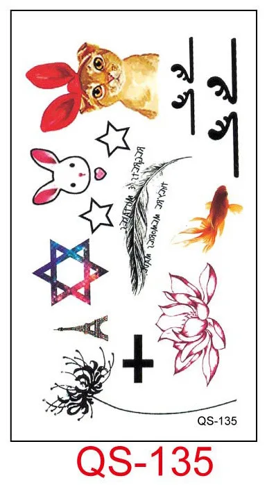 Waterproof Temporary Tattoo Stickers cartoon for kids fake Tatto Geometric animal Flash Tatoo Hand Back Foot for Girl Women Men
Waterproof Temporary Tattoo Stickers cartoon for kids fake Tatto Geometric animal Flash Tatoo Hand Back Foot for Girl Women Men