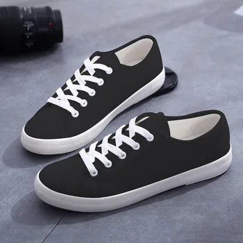 QWEDF 2019 Men Canvas Shoes Fashion Solid Color Men Vulcanized Shoes Lace-up White Casual Shoes Men Sneakers buty meskie X6-97 
QWEDF 2019 Men Canvas Shoes Fashion Solid Color Men Vulcanized Shoes Lace-up White Casual Shoes Men Sneakers buty meskie X6-97