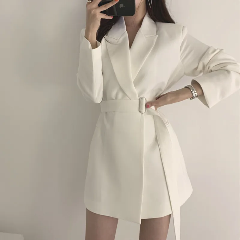 2019 New Fashion Autumn Long Sleeve Turn Down Collar Female Loose Vestidos Mujer Casual Korean Vintage Women's Coat with Belt
2019 New Fashion Autumn Long Sleeve Turn Down Collar Female Loose Vestidos Mujer Casual Korean Vintage Women's Coat with Belt