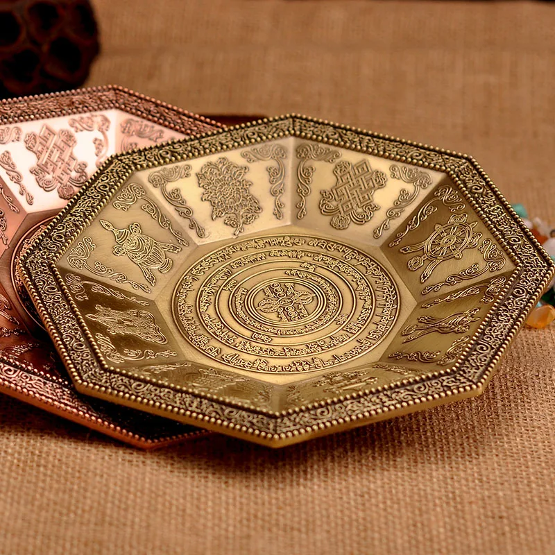 Octagon Tibet Buddhist Scriptures Burning Tray Fantastic Rised Incantation Eight Auspicious Symbols Fire Sacrificial Dish
Octagon Tibet Buddhist Scriptures Burning Tray Fantastic Rised Incantation Eight Auspicious Symbols Fire Sacrificial Dish