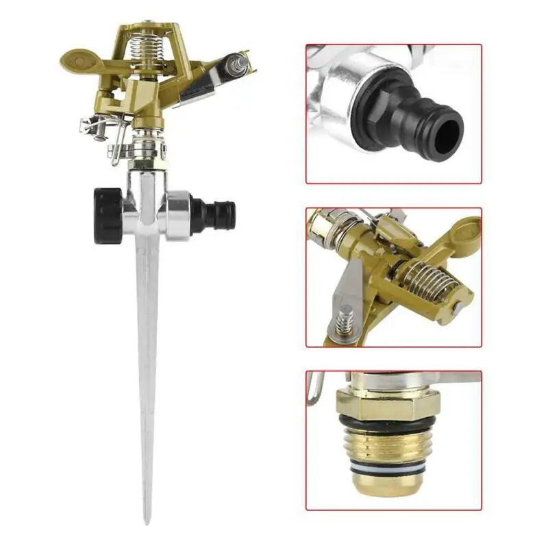 Sprayer Garden Zinc Alloy Watering Lawn Sprinkler Irrigation Adjustable Accessories Rotatable Spike Durable Useful
Sprayer Garden Zinc Alloy Watering Lawn Sprinkler Irrigation Adjustable Accessories Rotatable Spike Durable Useful
