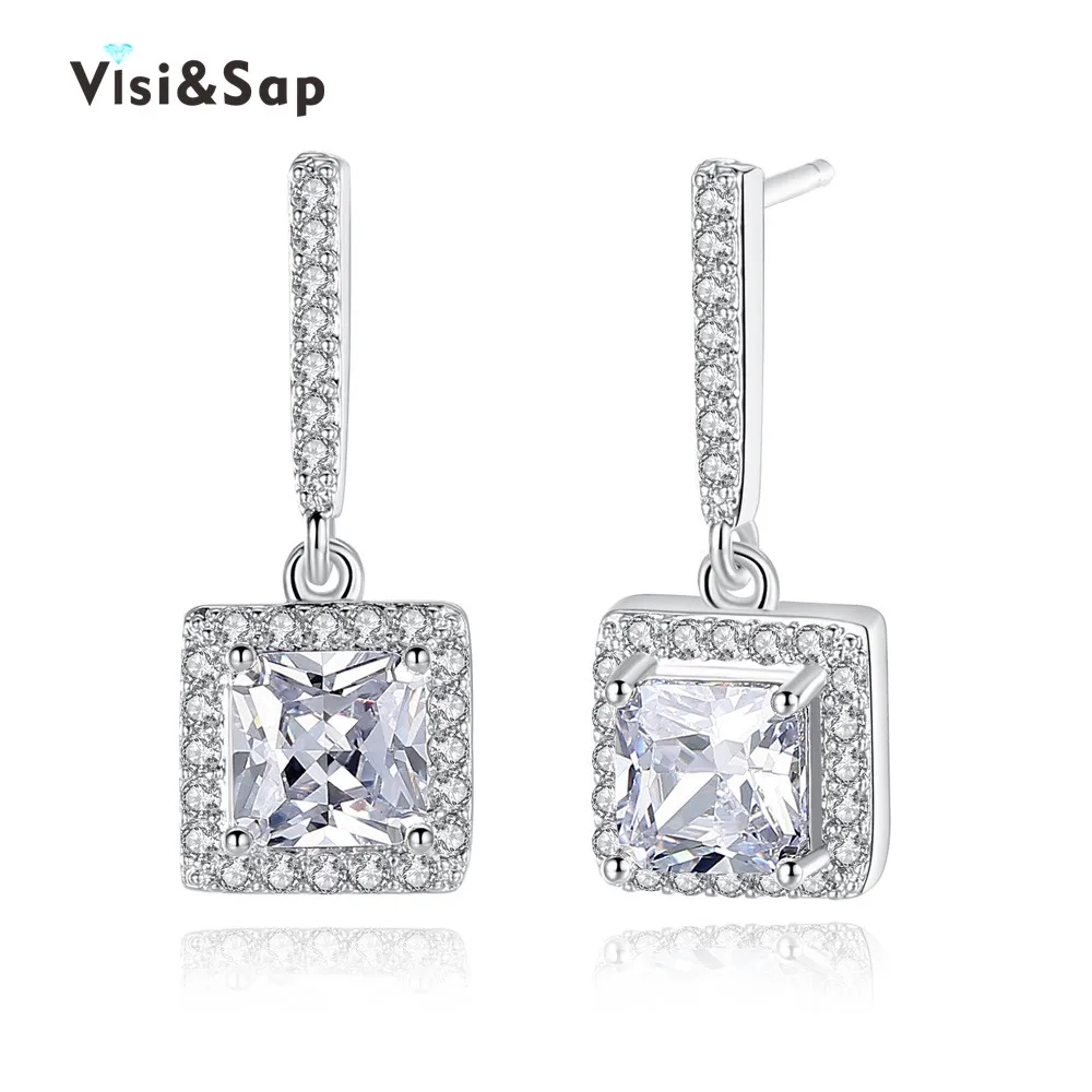 18k White Gold Plated ound stone AAA CZ diamond Wedding engagement earrings earrings for women fashion jewelry bijoux VSE031
18k White Gold Plated ound stone AAA CZ diamond Wedding engagement earrings earrings for women fashion jewelry bijoux VSE031