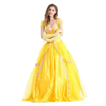 Carnival Dress Clothes Costume Belle Fairy Princess Lady Luxury Carnival Ladies Costume Yellow Full Set Dress
Carnival Dress Clothes Costume Belle Fairy Princess Lady Luxury Carnival Ladies Costume Yellow Full Set Dress
