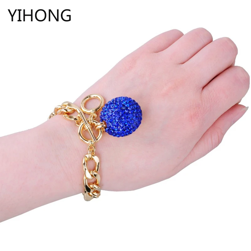 Vintage Color Crystal Charm Bracelet American and Uropean Gold Simple Personality Circle Alloy Pendant Jewelry For Women
Vintage Color Crystal Charm Bracelet American and Uropean Gold Simple Personality Circle Alloy Pendant Jewelry For Women