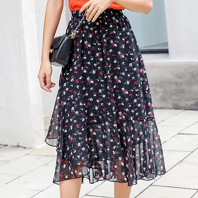 Skirts Womens Chiffon Skirt Women Elegant Woman High Waist Irregular Skirt women Korean Office Lady Print Pink midi Skirts falda
Skirts Womens Chiffon Skirt Women Elegant Woman High Waist Irregular Skirt women Korean Office Lady Print Pink midi Skirts falda