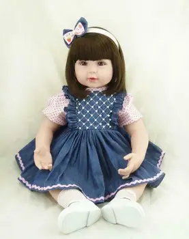 22'' Bebe Reborn Baby Popular Denim Skirt Vinyl Silicone Dolls Realistic Present Baby Doll Toy Toys For Children Girls Toys
22'' Bebe Reborn Baby Popular Denim Skirt Vinyl Silicone Dolls Realistic Present Baby Doll Toy Toys For Children Girls Toys