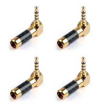 Artudatech 4 Pcs Gold Plated 3.5mm Stereo 4Pole Plug Audio Right Angle Adapter Carbon Fiber Jack Connector Parts
Artudatech 4 Pcs Gold Plated 3.5mm Stereo 4Pole Plug Audio Right Angle Adapter Carbon Fiber Jack Connector Parts