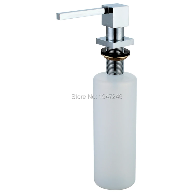 Image 100% Solid Brass High Quality Built In Deck Mount Pump Countertop Kitchen Sink Soap Dispenser Set With ABS Pump   10 Oz Bottle