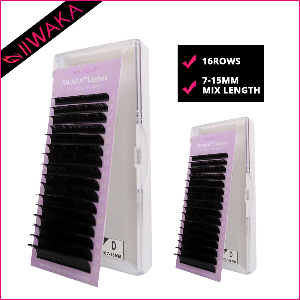 IIWAKA All size mink individual eyelash extension natural fake false False Mink Lashes J/B/C/D Curl
IIWAKA All size mink individual eyelash extension natural fake false False Mink Lashes J/B/C/D Curl
