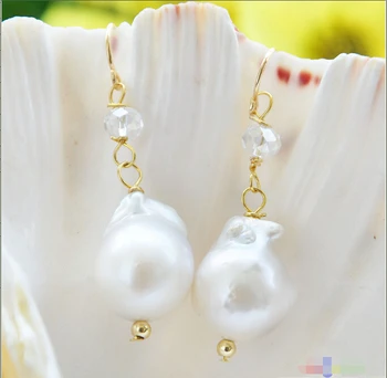 Free shipping@@@@@ P4495 14x18MM WHITE BAROQUE KESHI REBORN PEARL DANGLE EARRING 6.09
Free shipping@@@@@ P4495 14x18MM WHITE BAROQUE KESHI REBORN PEARL DANGLE EARRING 6.09