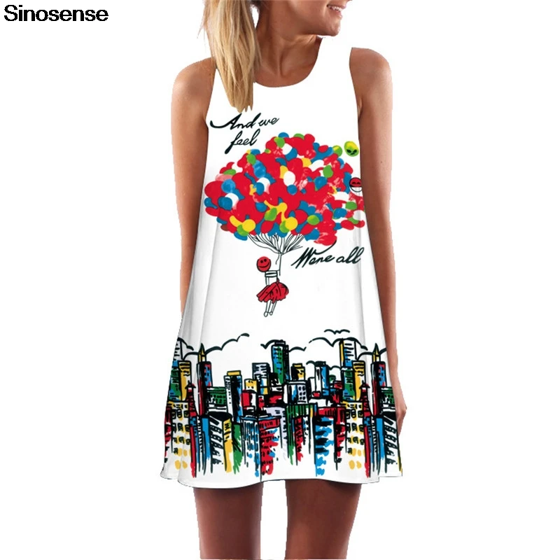 Women Dress 2018 Summer Sexy Sleeveless Geometric Balloon Floral Print 3D Dress Boho Style Short Party Beach Dresses Vestidos
Women Dress 2018 Summer Sexy Sleeveless Geometric Balloon Floral Print 3D Dress Boho Style Short Party Beach Dresses Vestidos