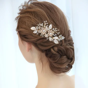 Bridal Golden Headpiece Boho Floral Wedding Hair Comb Accessories Handmade Women Hair Piece Ornament
Bridal Golden Headpiece Boho Floral Wedding Hair Comb Accessories Handmade Women Hair Piece Ornament