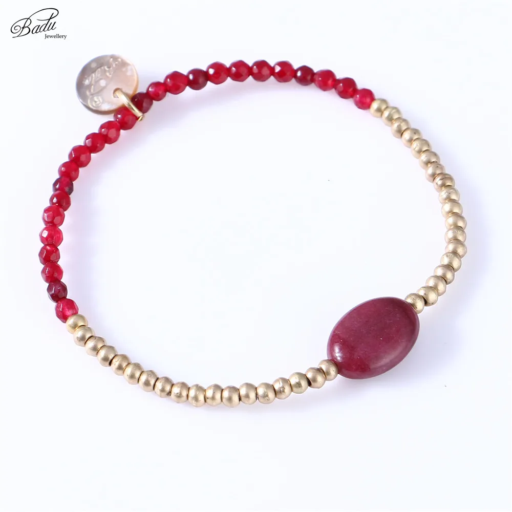 Badu Natural Stone Beads Bracelet Charm Women Gold Copper Beaded Big Size Bracelets Daily Fashion Jewelry
Badu Natural Stone Beads Bracelet Charm Women Gold Copper Beaded Big Size Bracelets Daily Fashion Jewelry