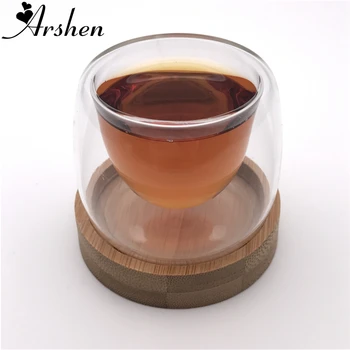 Arshen 1 Set 80ml Double Wall Insulated Cup with Bamboo Coasters Handmade Heat Resistant Tea Drink Healthy Coffee Cups
Arshen 1 Set 80ml Double Wall Insulated Cup with Bamboo Coasters Handmade Heat Resistant Tea Drink Healthy Coffee Cups