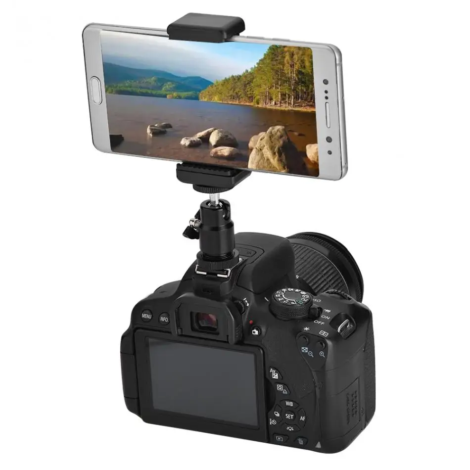 Camera Phone Bracket Holder Clip Tripod Mount Adapter with 360 Ball Head for iPhone Samsung Universal
Camera Phone Bracket Holder Clip Tripod Mount Adapter with 360 Ball Head for iPhone Samsung Universal