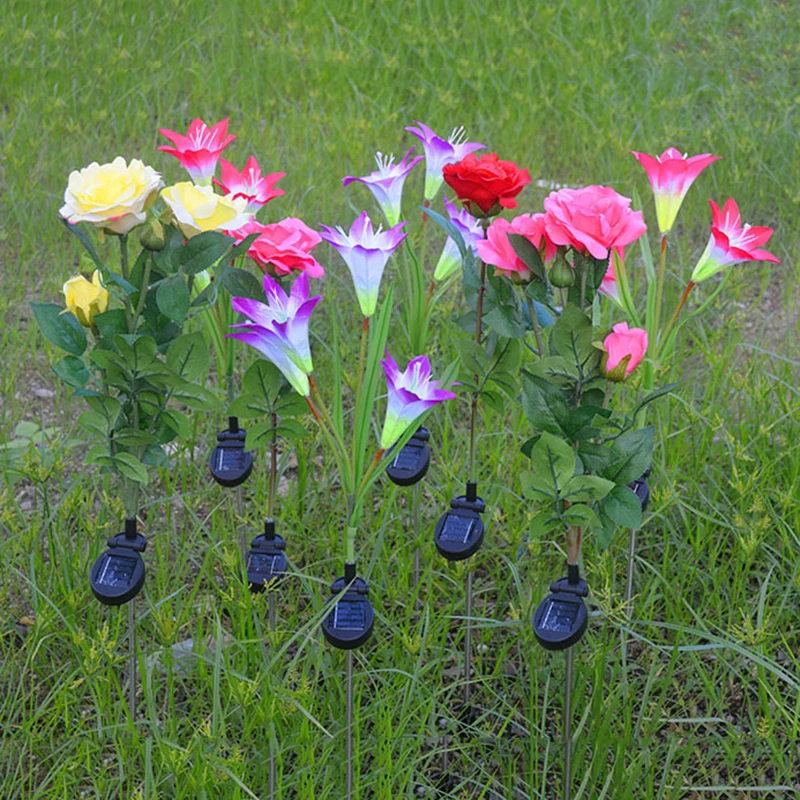 4 Heads Solar Power Lily Flower LED Light Garden Solar Lamp Yard Decorative Lawn Lamp Outdoor Lighting Solar Simulation Lantern
4 Heads Solar Power Lily Flower LED Light Garden Solar Lamp Yard Decorative Lawn Lamp Outdoor Lighting Solar Simulation Lantern