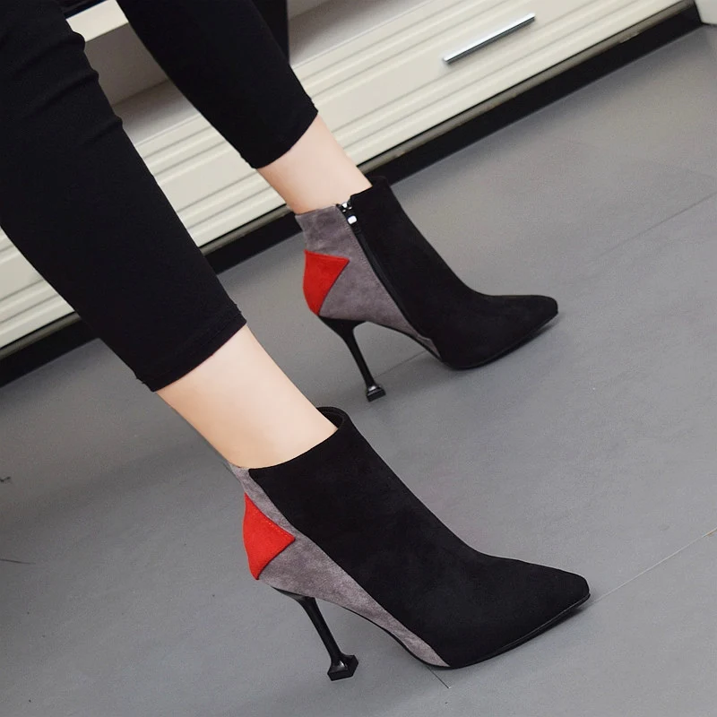 MoBeiNi High-heeled women's fine with 2018 autumn and winter new pointed color matching sexy nightclub women's shoes fashion
MoBeiNi High-heeled women's fine with 2018 autumn and winter new pointed color matching sexy nightclub women's shoes fashion