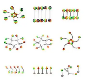 9PCS/Set Arcylic Eyebrow Nose Lip Labret Ear Nipple Rings Tongue Cartilage Anti Allergy Piercing Body Jewelry Wholesale
9PCS/Set Arcylic Eyebrow Nose Lip Labret Ear Nipple Rings Tongue Cartilage Anti Allergy Piercing Body Jewelry Wholesale