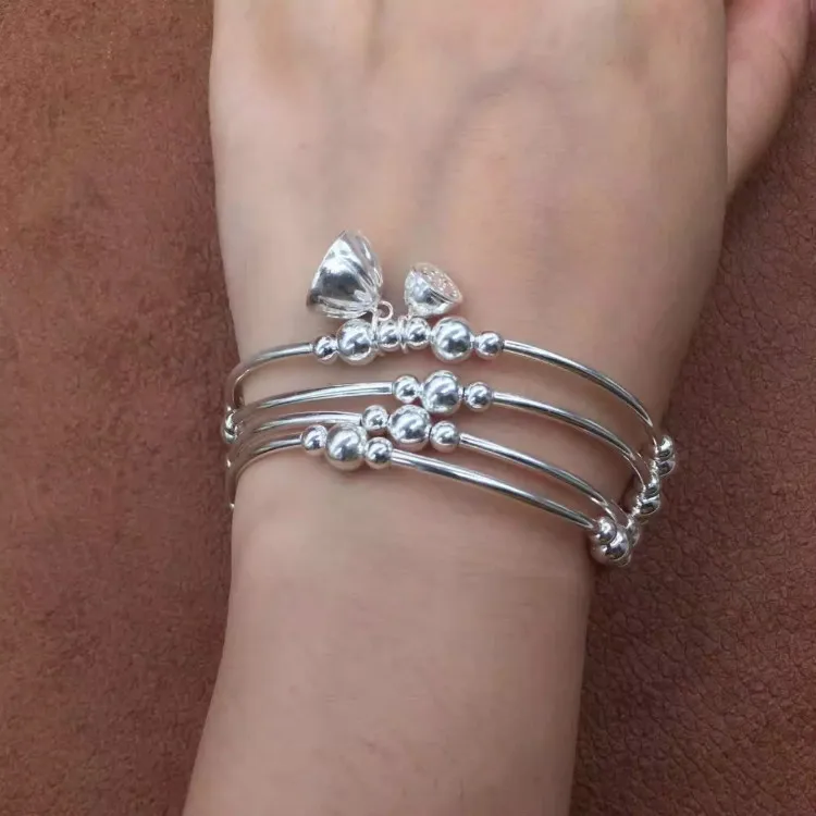 silver-beads-bracelet001I