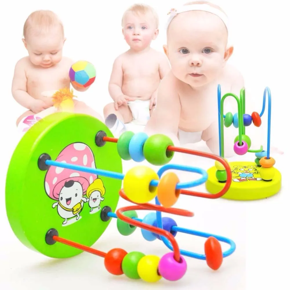 Classic Montessori Enlightenment education Toys Wooden Circles Bead Wire Maze Roller Coaster Wood Puzzles Kid Brain Game Toy J75
Classic Montessori Enlightenment education Toys Wooden Circles Bead Wire Maze Roller Coaster Wood Puzzles Kid Brain Game Toy J75