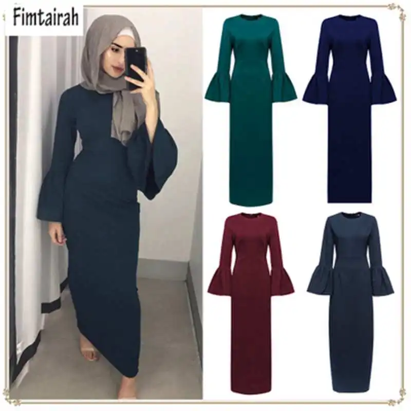 Muslim Women Maxi Dress Long Flared Sleeve Robe Gowns Tunic Abaya islamic clothing fashion lady islam turkish Jilbab
Muslim Women Maxi Dress Long Flared Sleeve Robe Gowns Tunic Abaya islamic clothing fashion lady islam turkish Jilbab