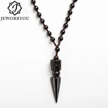 Vajra pestle Buddha Pendant Necklace Long Black Natural Obsidian Evil Eye Necklace Women Men Buddha Initial Necklace Homme
Vajra pestle Buddha Pendant Necklace Long Black Natural Obsidian Evil Eye Necklace Women Men Buddha Initial Necklace Homme