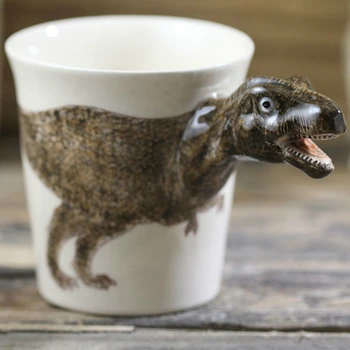 Creative Tyrannosaurus Ceramic Mug Hand-painted Animal Dinosaur Coffee Cup 3D Stereo Cartoon Cup Funny Mugs
Creative Tyrannosaurus Ceramic Mug Hand-painted Animal Dinosaur Coffee Cup 3D Stereo Cartoon Cup Funny Mugs