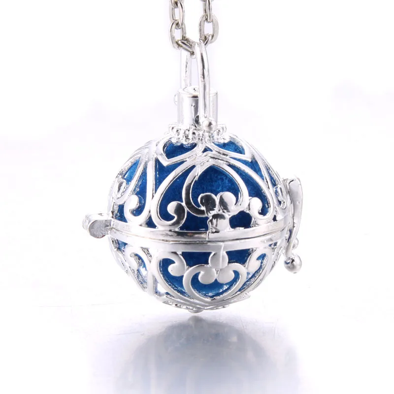 Silver Heart-shaped Aromatherapy Diffuser Necklace Volcanic stone locket Pendant Pregnant woman ball to music Pendant Necklace
Silver Heart-shaped Aromatherapy Diffuser Necklace Volcanic stone locket Pendant Pregnant woman ball to music Pendant Necklace