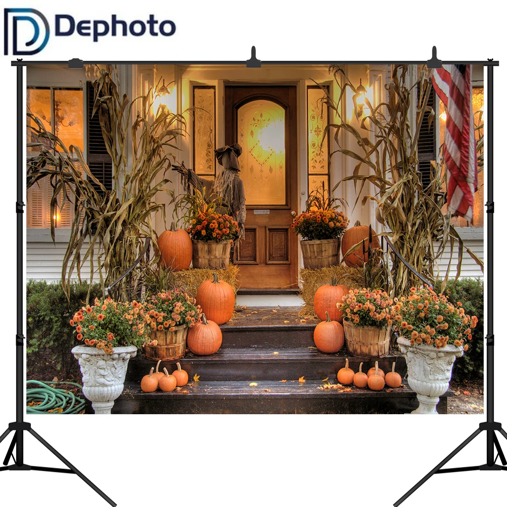 Dephoto Background for Photo Studio Halloween Pumpkin Decoration Door Flower Scarecrow Photography Backdrop photobooth photocall
Dephoto Background for Photo Studio Halloween Pumpkin Decoration Door Flower Scarecrow Photography Backdrop photobooth photocall