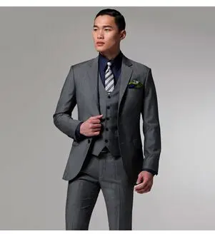 2015 New arrivals Custom Made dark gray Groom Tuxedo/Wedding Suits For Men 3 pieces Suits ( jacket+Pants+vest+tie)
2015 New arrivals Custom Made dark gray Groom Tuxedo/Wedding Suits For Men 3 pieces Suits ( jacket+Pants+vest+tie)