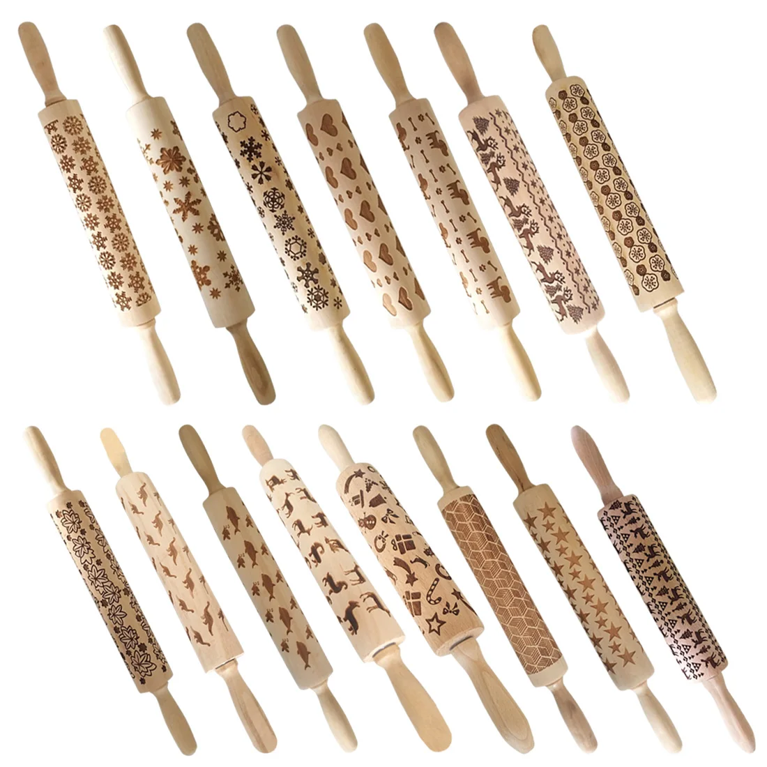 Christmas Deer Wooden Rolling Pin Embossing Baking Cookies Biscuit Fondant Cake Dough Patterned Roller Snowflake
Christmas Deer Wooden Rolling Pin Embossing Baking Cookies Biscuit Fondant Cake Dough Patterned Roller Snowflake