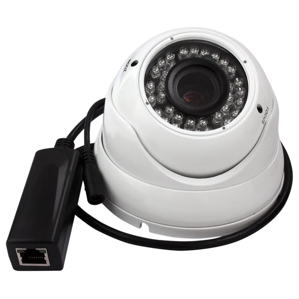 

Free shipping 720P H.264 Onvif P2P varifocal 2.8-12mm lens outdoor /indoor ir35m dome ip camera POE