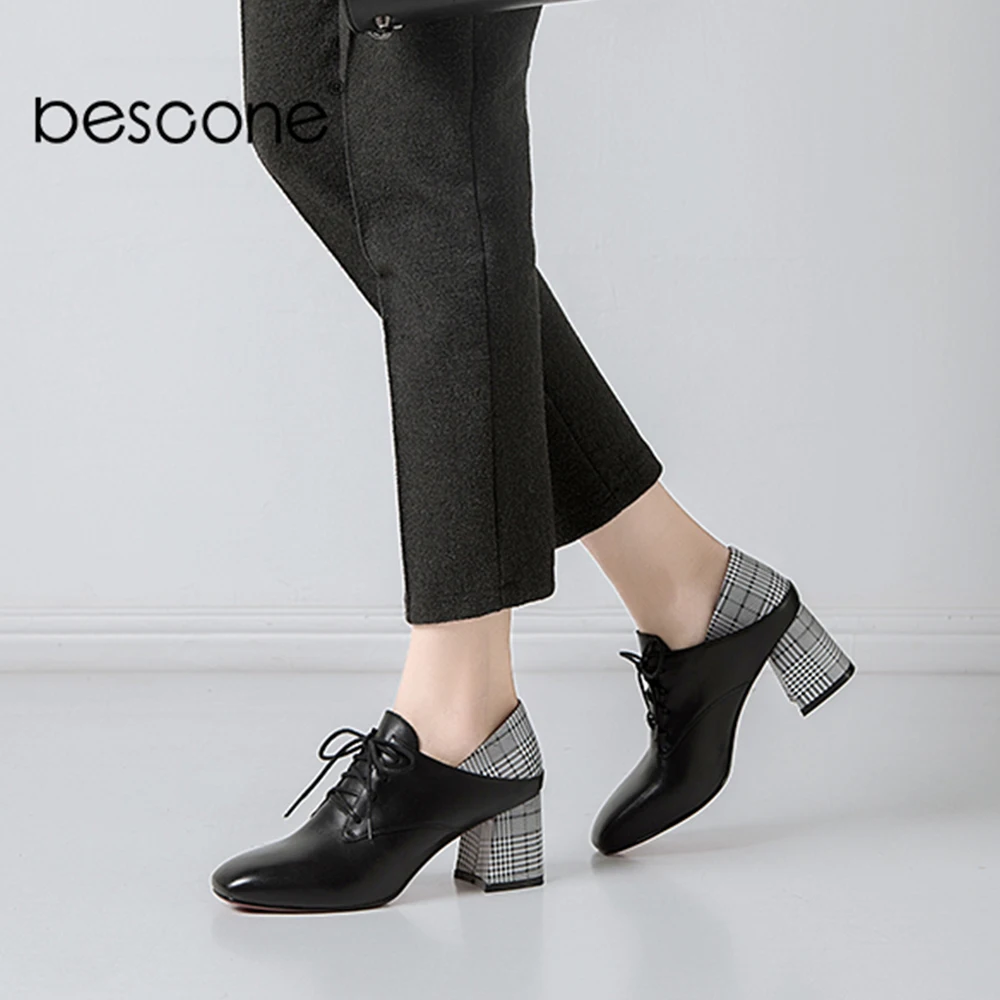 BESCONE Office Women Pumps 2019 New Arrivals Splice Design High Quality Elegant Women Shoes High Square Heels Lace Up Pumps BO56
BESCONE Office Women Pumps 2019 New Arrivals Splice Design High Quality Elegant Women Shoes High Square Heels Lace Up Pumps BO56