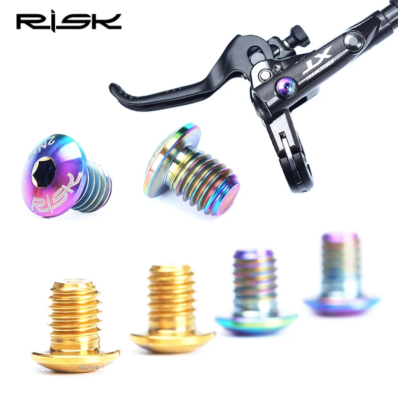 RISK TC4 Titanium Bike Hydraulic Brake Cylinder Bolts for SHIMANO DEORE /XT M8000/SLX M7000 2/4 pcs Bicycle Brake Cylinder Screw
RISK TC4 Titanium Bike Hydraulic Brake Cylinder Bolts for SHIMANO DEORE /XT M8000/SLX M7000 2/4 pcs Bicycle Brake Cylinder Screw