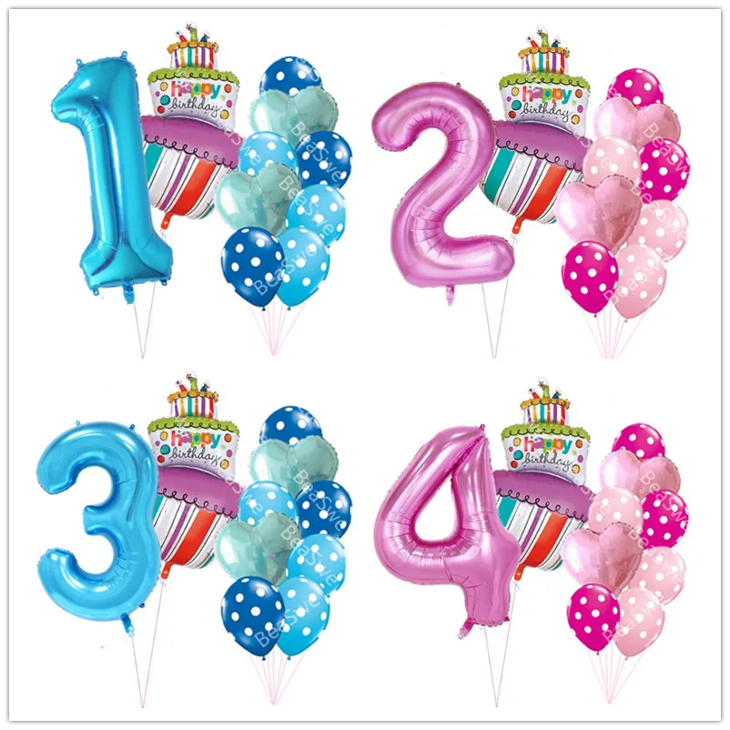 40 inch Pink Blue Number 1 2 3 4 5 year old Birthday cake Balloons Baby Boy Girl 1st Party Decor Supplies Dot latex helium balls
40 inch Pink Blue Number 1 2 3 4 5 year old Birthday cake Balloons Baby Boy Girl 1st Party Decor Supplies Dot latex helium balls