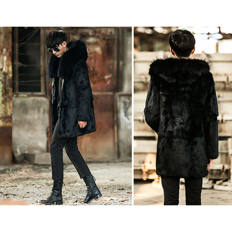Fashion-Rabbit-Fur-Coats-With-Raccoon-Dog-Fur-Collar-Warm-Hood-Wholeskin-Rabbit-Fur-Jacket-Men (3)