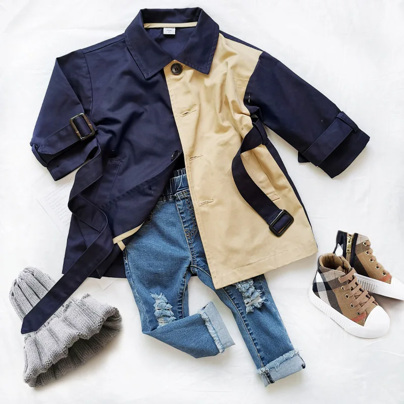 New Autumn Jackets Baby Girls Patchwork Long Trench Coat Fashion Girl Children Double Breast Windbreaker Boys Coats Kids Jacket
New Autumn Jackets Baby Girls Patchwork Long Trench Coat Fashion Girl Children Double Breast Windbreaker Boys Coats Kids Jacket
